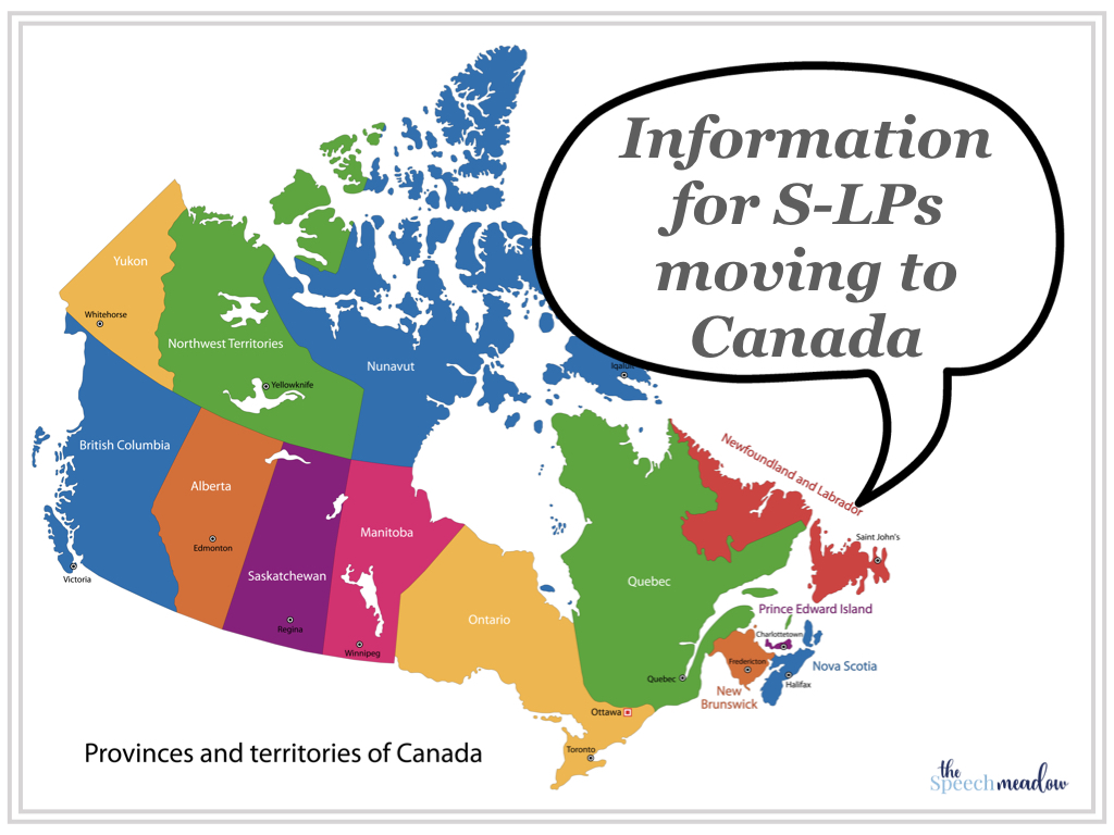 Information for SLPs moving to Canada