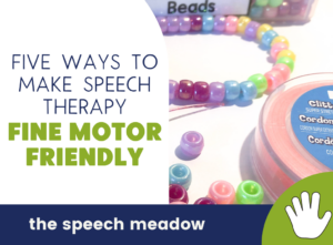 Fine motor speech therapy