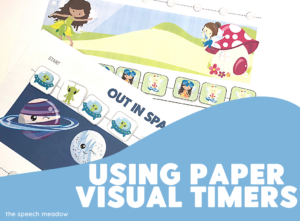 Title Using Visual Paper Timers and a picture of two horizontal visual timers