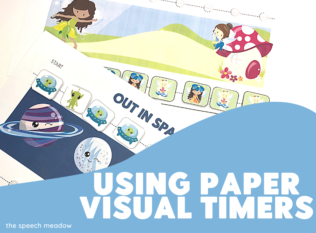 Title, "Using Visual Paper Timers" and a picture of two horizontal visual timers.